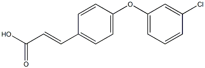 3-[4-(3-chlorophenoxy)phenyl]prop-2-enoic acid 化学構造式