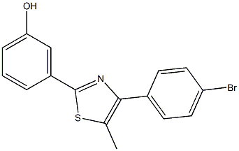 3-[4-(4-bromophenyl)-5-methyl-1,3-thiazol-2-yl]phenol|