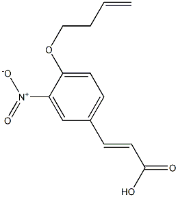 3-[4-(but-3-en-1-yloxy)-3-nitrophenyl]prop-2-enoic acid,,结构式