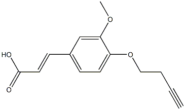 3-[4-(but-3-yn-1-yloxy)-3-methoxyphenyl]prop-2-enoic acid Struktur