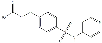 3-[4-(pyridin-4-ylsulfamoyl)phenyl]propanoic acid 化学構造式