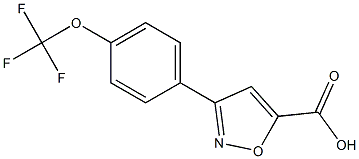 3-[4-(trifluoromethoxy)phenyl]-1,2-oxazole-5-carboxylic acid,,结构式