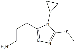 3-[4-cyclopropyl-5-(methylthio)-4H-1,2,4-triazol-3-yl]propan-1-amine,,结构式