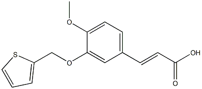 3-[4-methoxy-3-(thiophen-2-ylmethoxy)phenyl]prop-2-enoic acid Structure