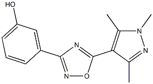 3-[5-(1,3,5-trimethyl-1H-pyrazol-4-yl)-1,2,4-oxadiazol-3-yl]phenol|