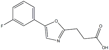 3-[5-(3-fluorophenyl)-1,3-oxazol-2-yl]propanoic acid Struktur
