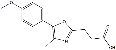 3-[5-(4-methoxyphenyl)-4-methyl-1,3-oxazol-2-yl]propanoic acid 化学構造式