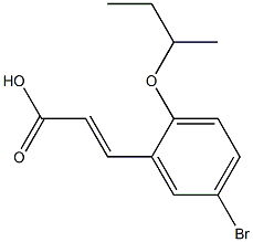 3-[5-bromo-2-(butan-2-yloxy)phenyl]prop-2-enoic acid 化学構造式