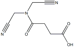 3-[bis(cyanomethyl)carbamoyl]propanoic acid 化学構造式