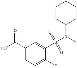 3-[cyclohexyl(methyl)sulfamoyl]-4-fluorobenzoic acid 结构式
