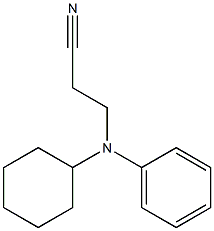 3-[cyclohexyl(phenyl)amino]propanenitrile,,结构式