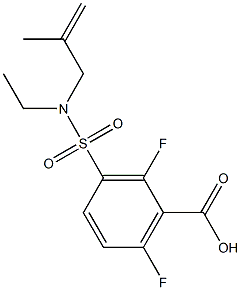 3-[ethyl(2-methylprop-2-en-1-yl)sulfamoyl]-2,6-difluorobenzoic acid Structure