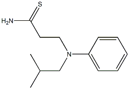 3-[isobutyl(phenyl)amino]propanethioamide 化学構造式