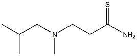 3-[methyl(2-methylpropyl)amino]propanethioamide,,结构式