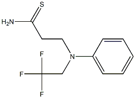 3-[phenyl(2,2,2-trifluoroethyl)amino]propanethioamide Struktur