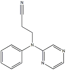 3-[phenyl(pyrazin-2-yl)amino]propanenitrile 化学構造式