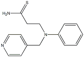 3-[phenyl(pyridin-4-ylmethyl)amino]propanethioamide Structure