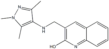 3-{[(1,3,5-trimethyl-1H-pyrazol-4-yl)amino]methyl}quinolin-2-ol,,结构式