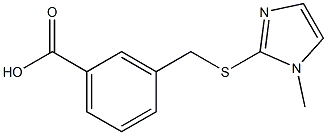 3-{[(1-methyl-1H-imidazol-2-yl)thio]methyl}benzoic acid,,结构式