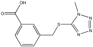 3-{[(1-methyl-1H-tetrazol-5-yl)thio]methyl}benzoic acid Struktur