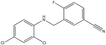 3-{[(2,4-dichlorophenyl)amino]methyl}-4-fluorobenzonitrile Structure