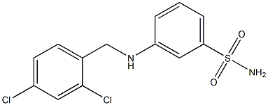 3-{[(2,4-dichlorophenyl)methyl]amino}benzene-1-sulfonamide,,结构式