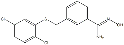 3-{[(2,5-dichlorophenyl)sulfanyl]methyl}-N'-hydroxybenzene-1-carboximidamide 化学構造式