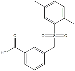 3-{[(2,5-dimethylbenzene)sulfonyl]methyl}benzoic acid,,结构式