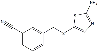 3-{[(2-amino-1,3-thiazol-5-yl)thio]methyl}benzonitrile 结构式