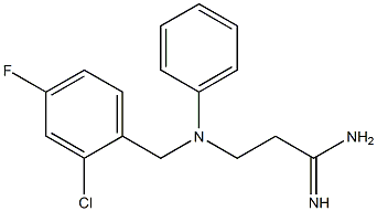 3-{[(2-chloro-4-fluorophenyl)methyl](phenyl)amino}propanimidamide Structure