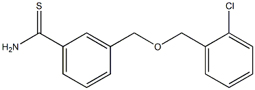 3-{[(2-chlorobenzyl)oxy]methyl}benzenecarbothioamide,,结构式