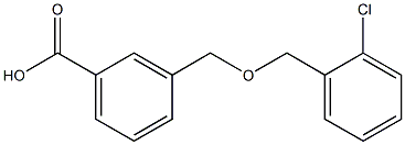 3-{[(2-chlorophenyl)methoxy]methyl}benzoic acid Struktur