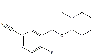 3-{[(2-ethylcyclohexyl)oxy]methyl}-4-fluorobenzonitrile,,结构式