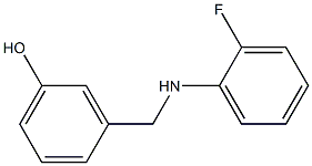 3-{[(2-fluorophenyl)amino]methyl}phenol Struktur