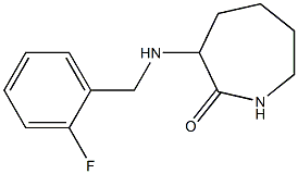 3-{[(2-fluorophenyl)methyl]amino}azepan-2-one Struktur