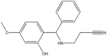 3-{[(2-hydroxy-4-methoxyphenyl)(phenyl)methyl]amino}propanenitrile Structure