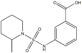 3-{[(2-methylpiperidine-1-)sulfonyl]amino}benzoic acid,,结构式