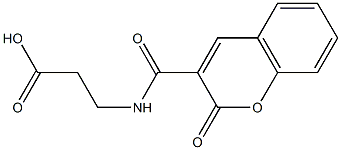 3-{[(2-oxo-2H-chromen-3-yl)carbonyl]amino}propanoic acid Structure