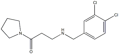 3-{[(3,4-dichlorophenyl)methyl]amino}-1-(pyrrolidin-1-yl)propan-1-one Structure