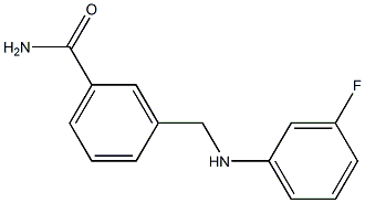 3-{[(3-fluorophenyl)amino]methyl}benzamide,,结构式