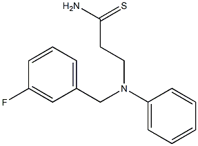 3-{[(3-fluorophenyl)methyl](phenyl)amino}propanethioamide Struktur