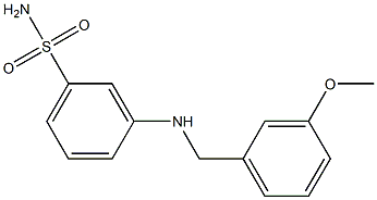 3-{[(3-methoxyphenyl)methyl]amino}benzene-1-sulfonamide 化学構造式