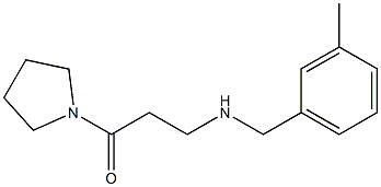 3-{[(3-methylphenyl)methyl]amino}-1-(pyrrolidin-1-yl)propan-1-one Structure