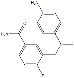 3-{[(4-aminophenyl)(methyl)amino]methyl}-4-fluorobenzamide Structure