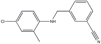 3-{[(4-chloro-2-methylphenyl)amino]methyl}benzonitrile,,结构式