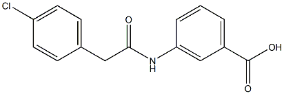 3-{[(4-chlorophenyl)acetyl]amino}benzoic acid 化学構造式