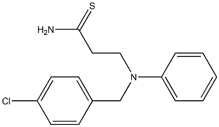 3-{[(4-chlorophenyl)methyl](phenyl)amino}propanethioamide Struktur