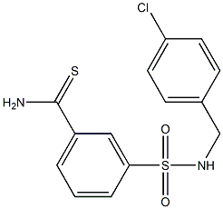 3-{[(4-chlorophenyl)methyl]sulfamoyl}benzene-1-carbothioamide Structure