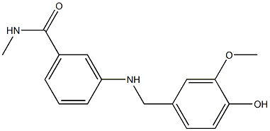 3-{[(4-hydroxy-3-methoxyphenyl)methyl]amino}-N-methylbenzamide Structure