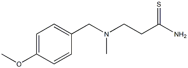 3-{[(4-methoxyphenyl)methyl](methyl)amino}propanethioamide Struktur